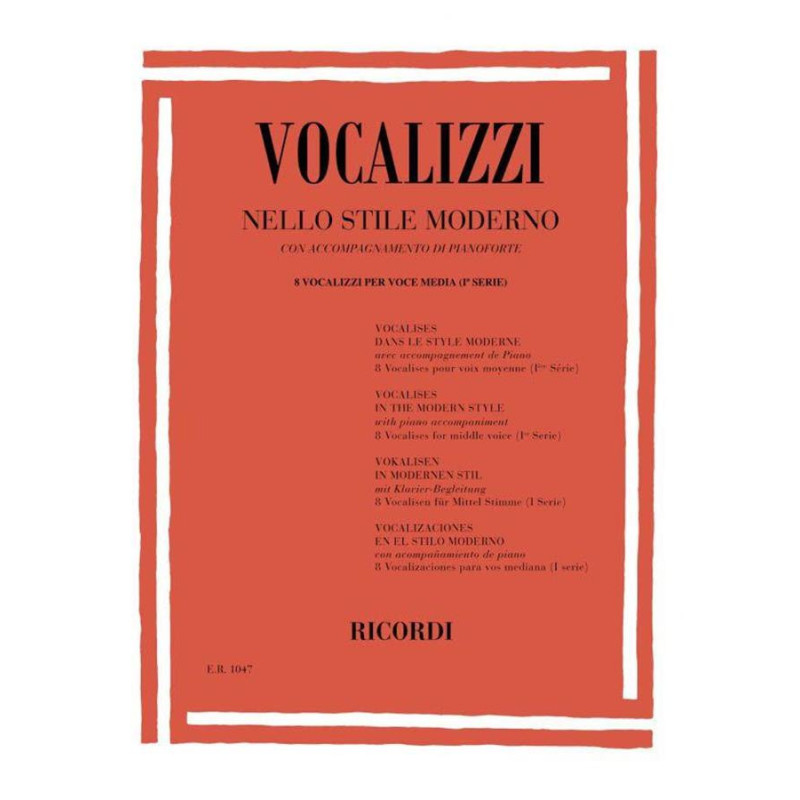 Vocalizzi Nello Stile Moderno. I Serie -  Volume 2: 8 Vocalizzi Per Voce Media