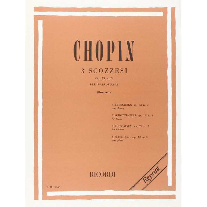 3 Scozzesi Op. 72: N. 3 - Frédéric Chopin - Pianoforte