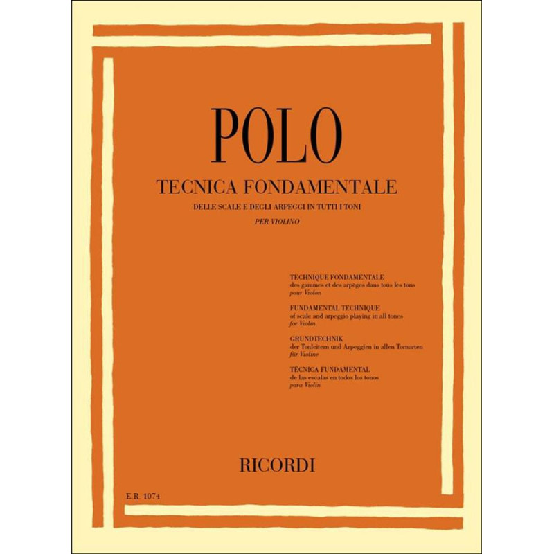Tecnica fondamentale delle scale e degli arpeggi  - violino - Enrico Polo