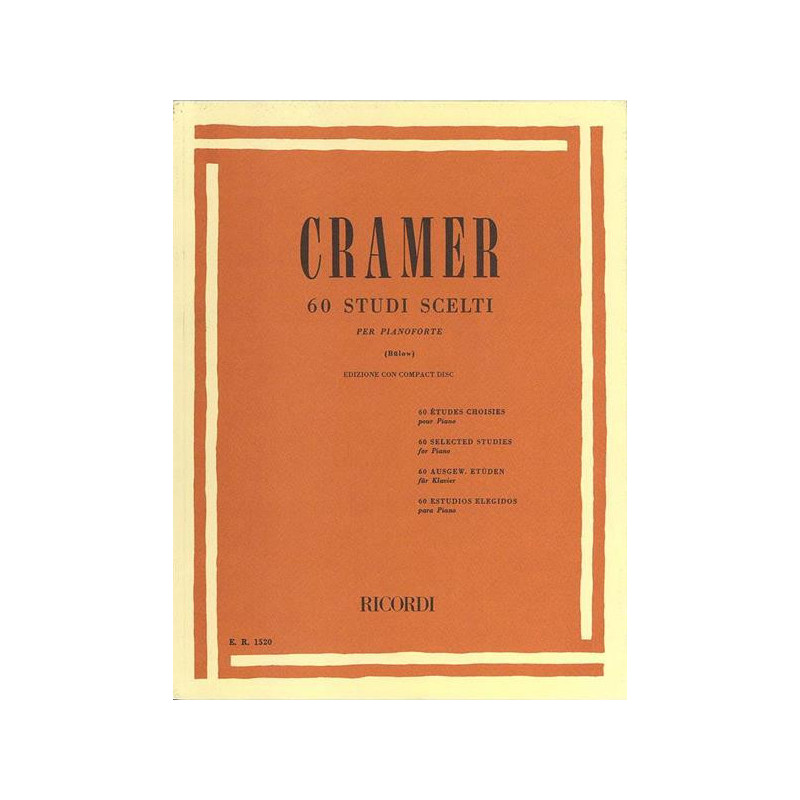 60 STUDI SCELTI  + CD - J.B. CRAMER - PIANOFORTE