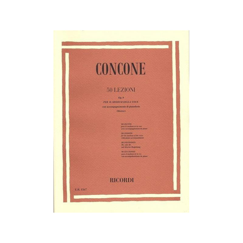G. CONCONE - 50 LEZIONI OP. 9 PER IL MEDIUM DELLA VOCE