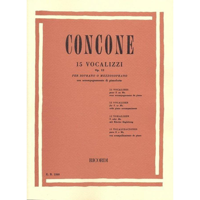 15 Vocalizzi Op. 12 - Giuseppe Concone - Voce e Pianoforte