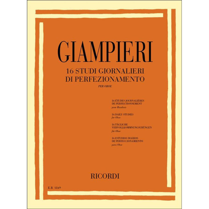 16 Studi Giornalieri Di Perfezionamento - Per Oboe - Alamiro Giampieri