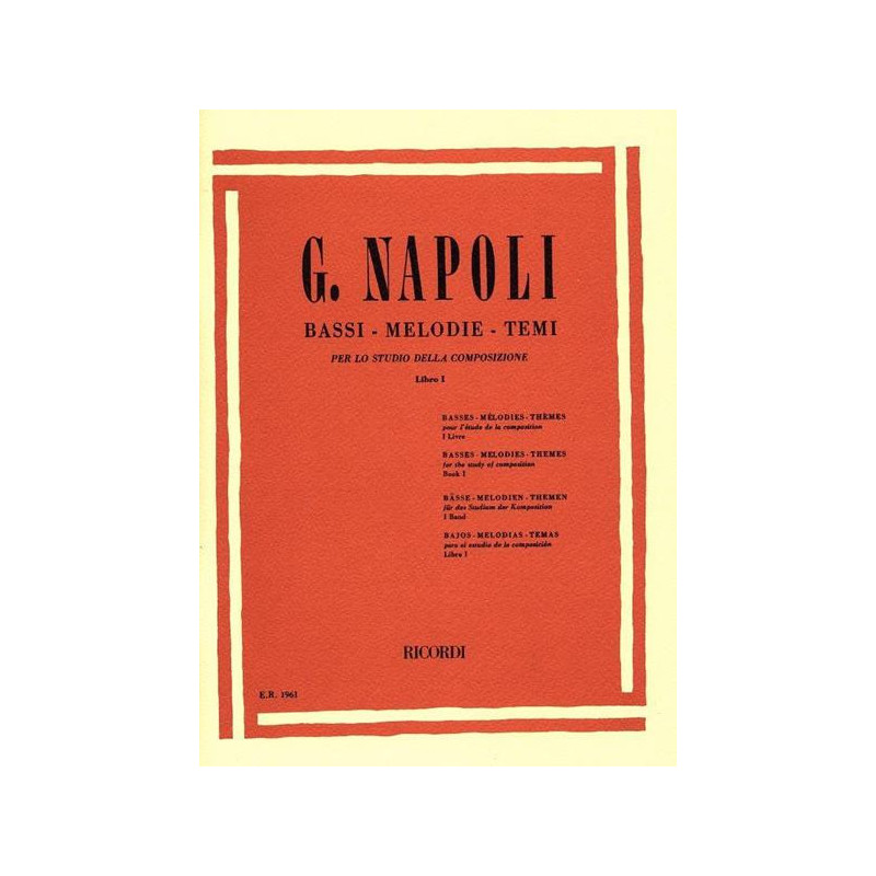 G. NAPOLI - BASSI MELODIE TEMI PER LO STUDIO DELLA COMPOSIZIONE - LIBRO 1