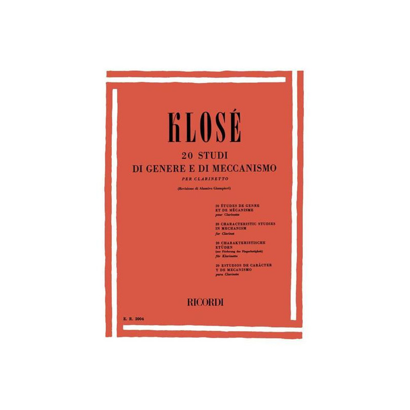 KLOSE - 20 STUDI DI GENERE E MECCANISMO