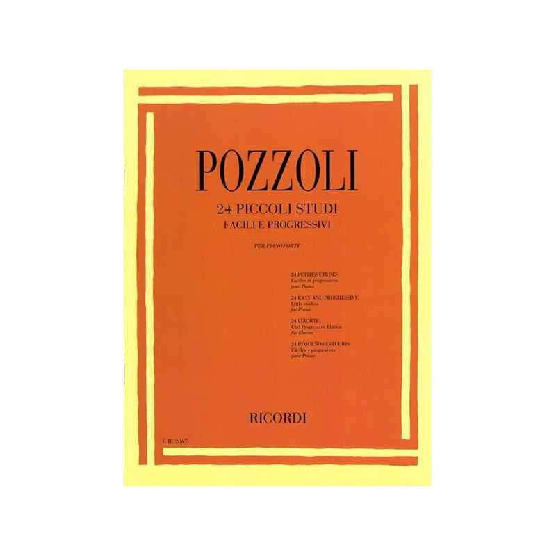 E. POZZOLI - 24 PICCOLI STUDI FACILI E PROGRESSIVI - PIANOFORTE