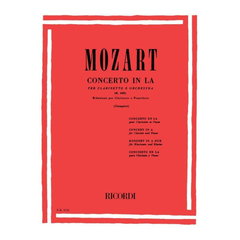Concerto In La Kv 622 - Mozart - Riduzione Per Clarinetto E Pianoforte