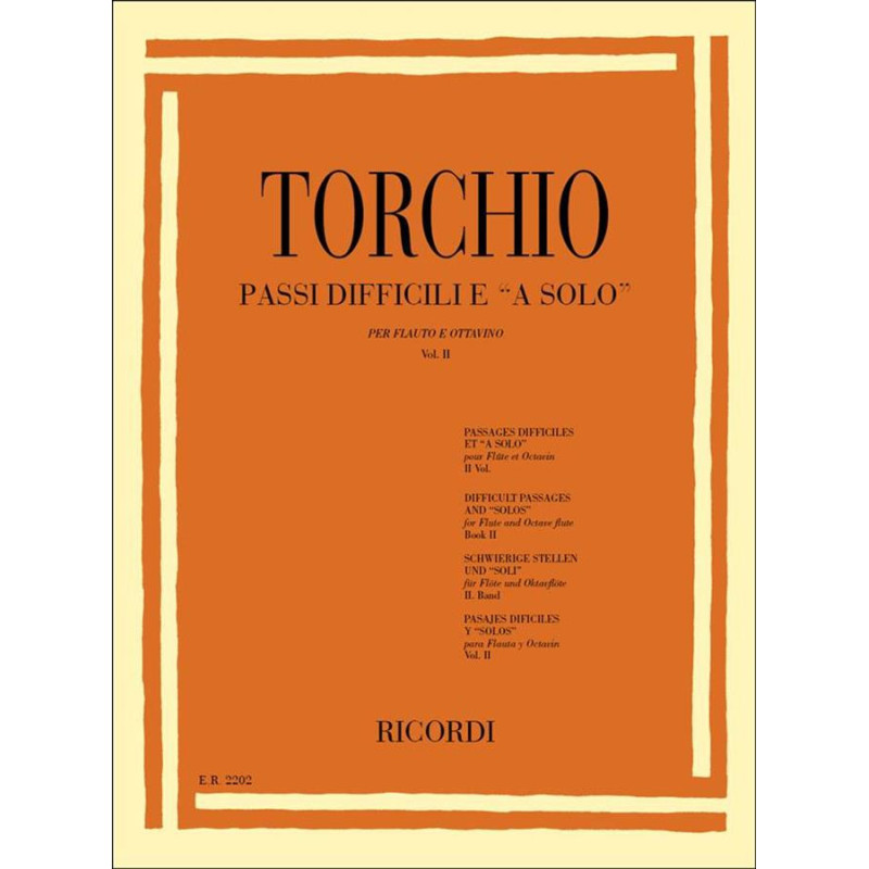 Passi Difficili E A Solo - B. Torchio - Vol. 2 - Flauto