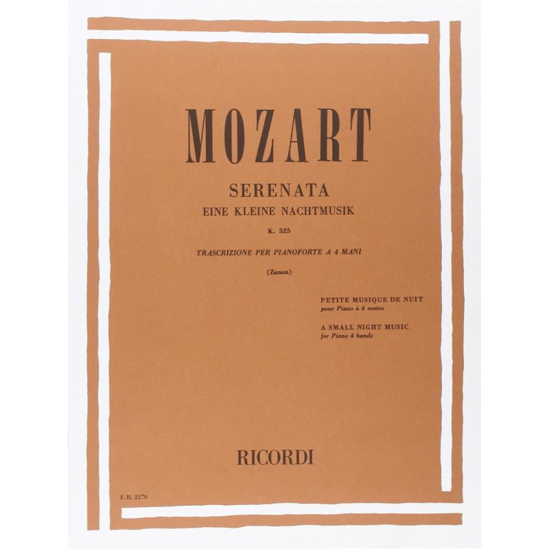 Serenate Per Archi: Kv 525 In Sol  - Wolfgang Amadeus Mozart - Pianoforte 4 mani