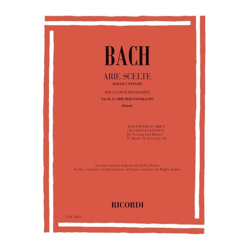 Arie Scelte Dalle Cantate - Johann Sebastian Bach - Voce e piano