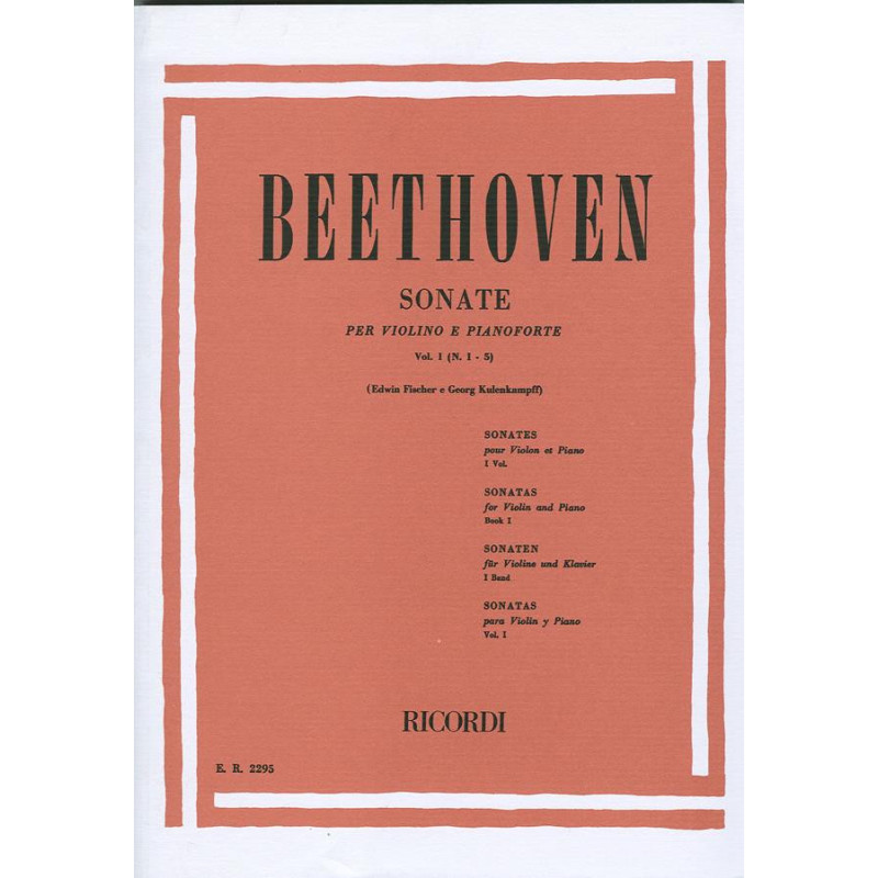 10 Sonate Per Violino E Pianoforte Vol. I: N.1-5  - Ludwig van Beethoven