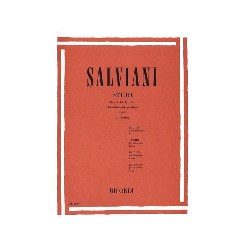 C. SALVIANI - STUDI PER SASSOFONO (TRATTI DAL METODO PER OBOE)