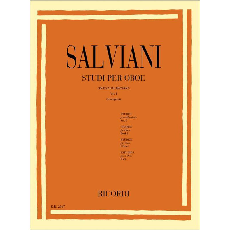 STUDI PER OBOE (TRATTI DAL METODO) VOL. I  - VOLUME 1 -  C. SALVIANI - OBOE