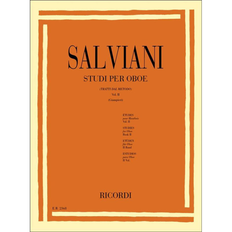 Studi Per Oboe (Tratti Dal Metodo) vol. 2 - C. Salviani - Alamiro Giampieri