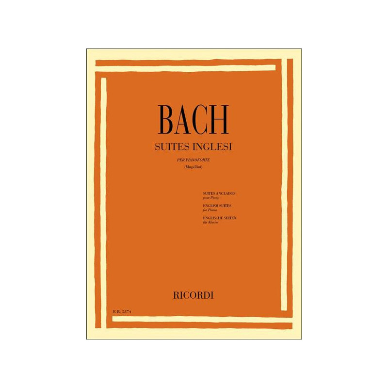 BACH - SUITES INGLESI - ED. RICORDI - SPARTITI PER PIANOFORTE