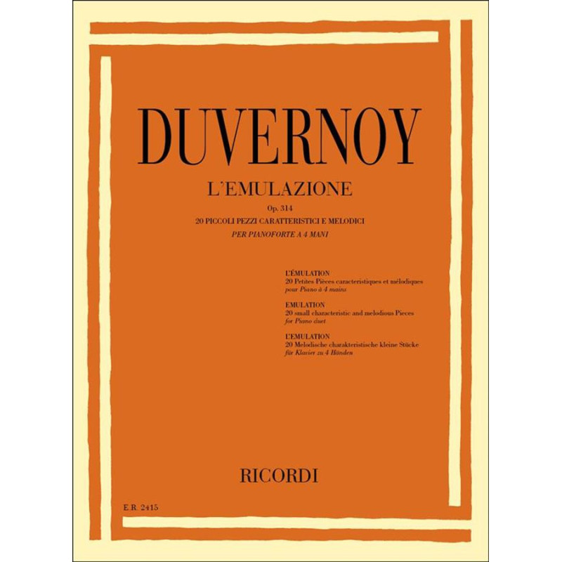 L'Emulazione Op. 314 - Jean-Baptiste Duvernoy - Pianoforte A 4 Mani