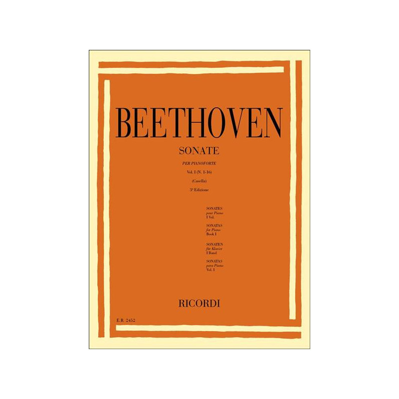 L.V. BEETHOVEN - SONATE PER PIANOFORTE VOL. 1 (N. 1-16) - PIANOFORTE