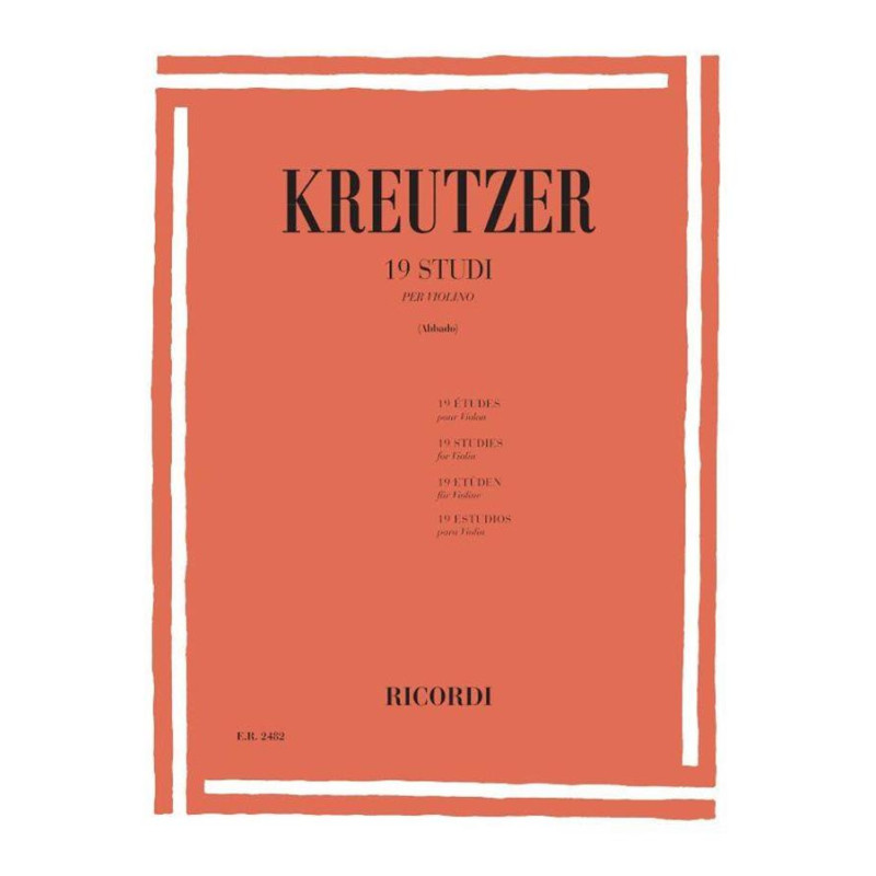 19 Studi - Rudolf Kreutzer - Violino - Spartiti