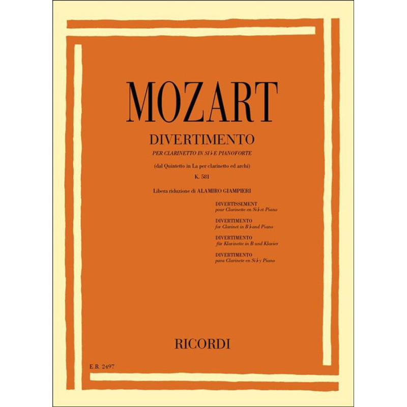 Quintetto In La Kv 581 Per Clarinetto - Wolfgang Amadeus Mozart