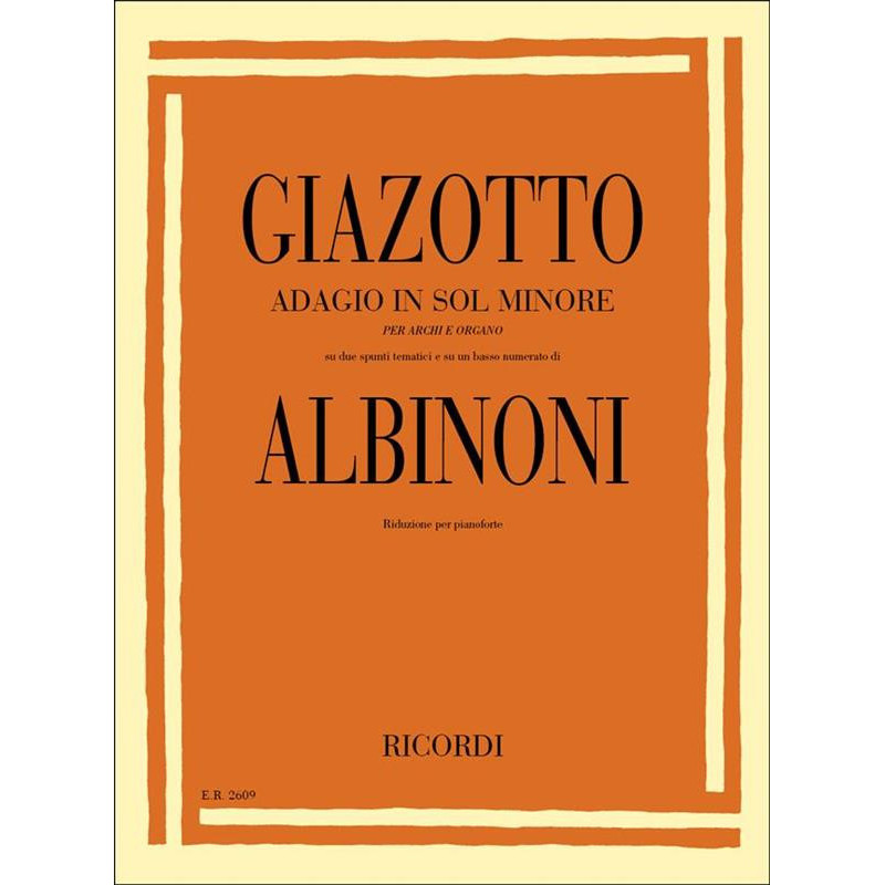 ADAGIO IN SOL MINORE (G MINOR)  - TOMASO ALBINONI - PIANOFORTE