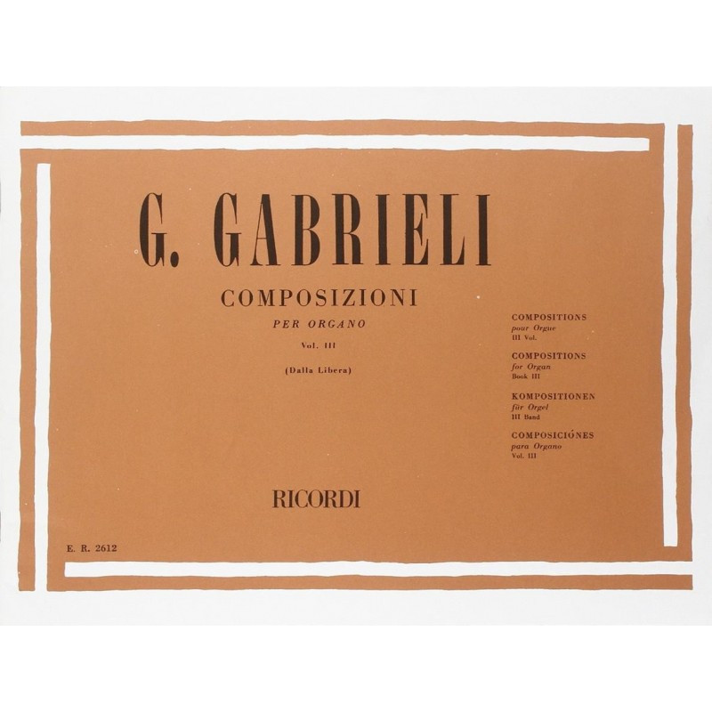 Composizioni - Vol. 3 - Giovanni Gabrieli -  Organ or Harmonium
