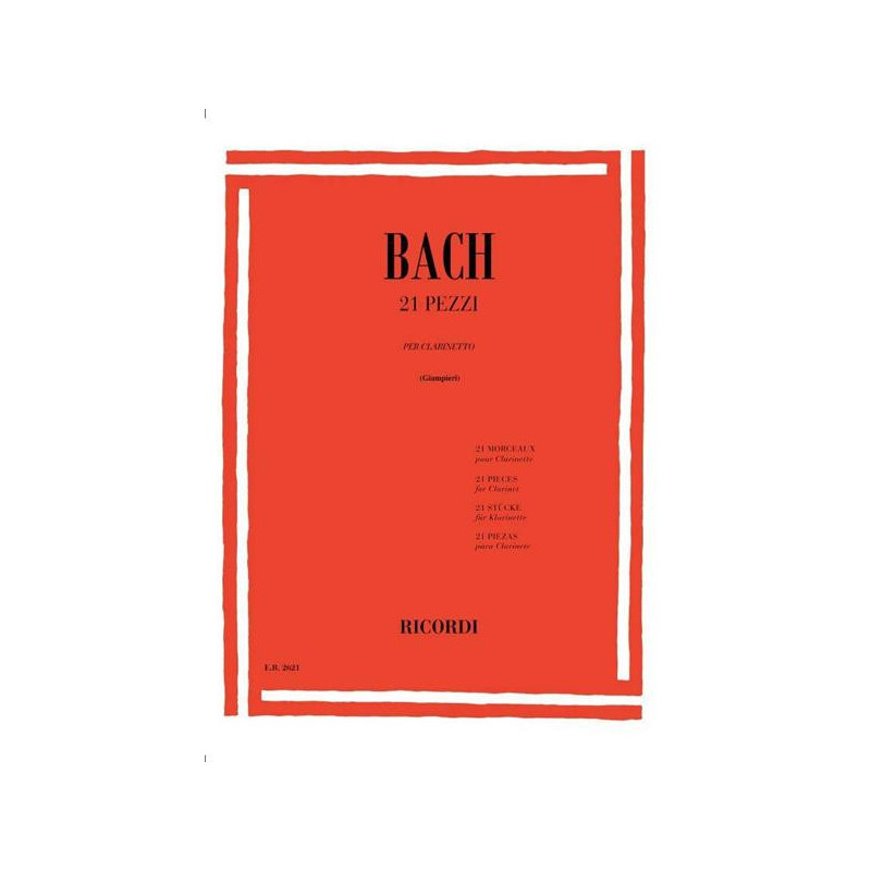 BACH - 21 PEZZI  - CLARINETTO