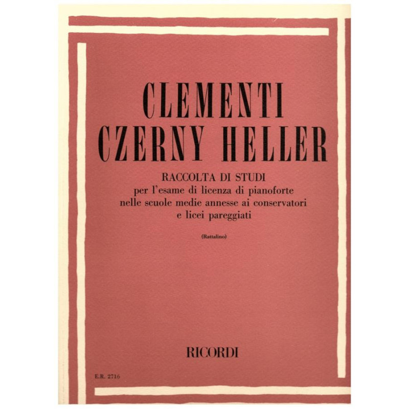 Raccolta Di Studi Di Clementi, Czerny, Heller - Pianoforte