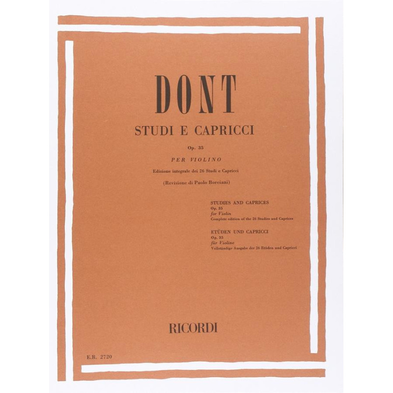 Studi E Capricci Op. 35 - Jakob Dont - Violino -  Paolo Borciani