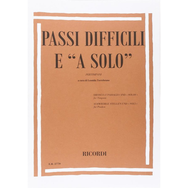 Passi Difficili E A Solo - Leonida Torrebruno - Timpano