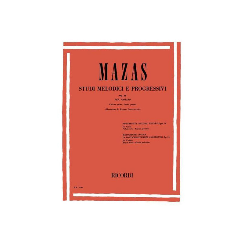 MAZAS - STUDI MELODICI E PROGRESSIVI OP. 36 - VIOLINO