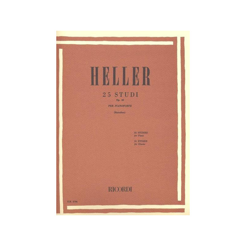 25 STUDI OP. 45 - STEPHEN HELLER - PIANOFORTE - RICORDI