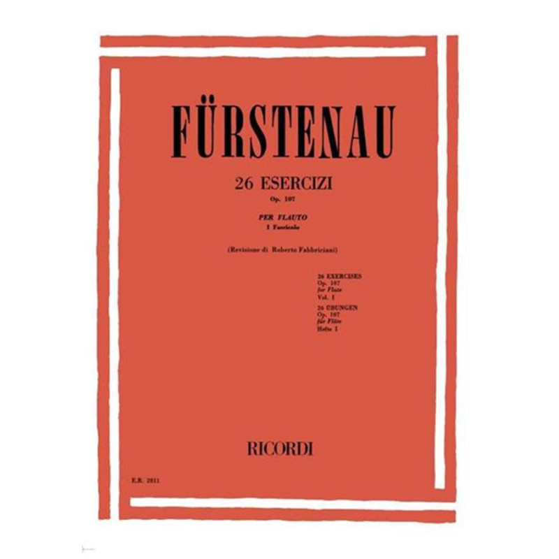 26 Esercizi Op. 107 - Fascicolo 1 - Anton Bernhard Fürstenau - Flauto