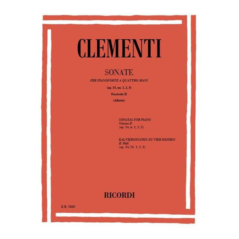 7 Sonate. Fascicolo II: Nn. 5 - 7 - Muzio Clementi - Pianoforte a 4 mani