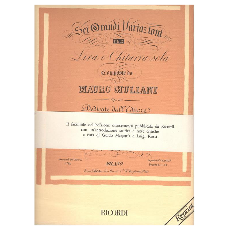 Giuliani (Margaria E Rossi) - Giuliani_ Margari - chitarra o liuto