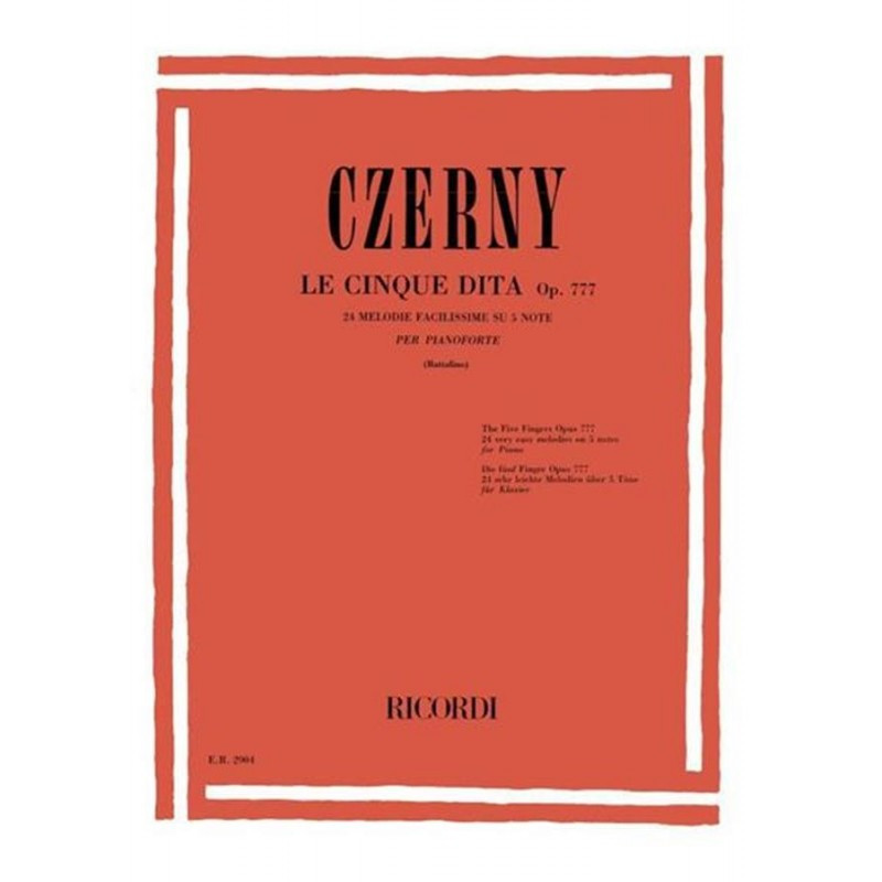 Le Cinque Dita Op. 777 - Carl Czerny - Pianoforte -  Piero Rattalino