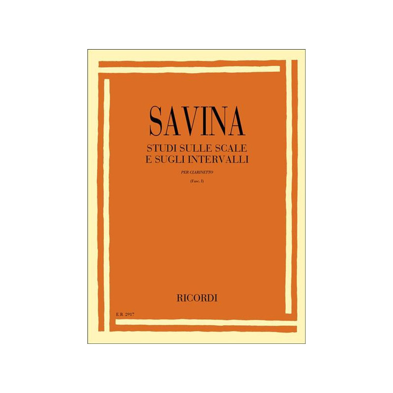 L. SAVINA - STUDI SULLE SCALE E SUGLI INTERVALLI FASCICOLO 1