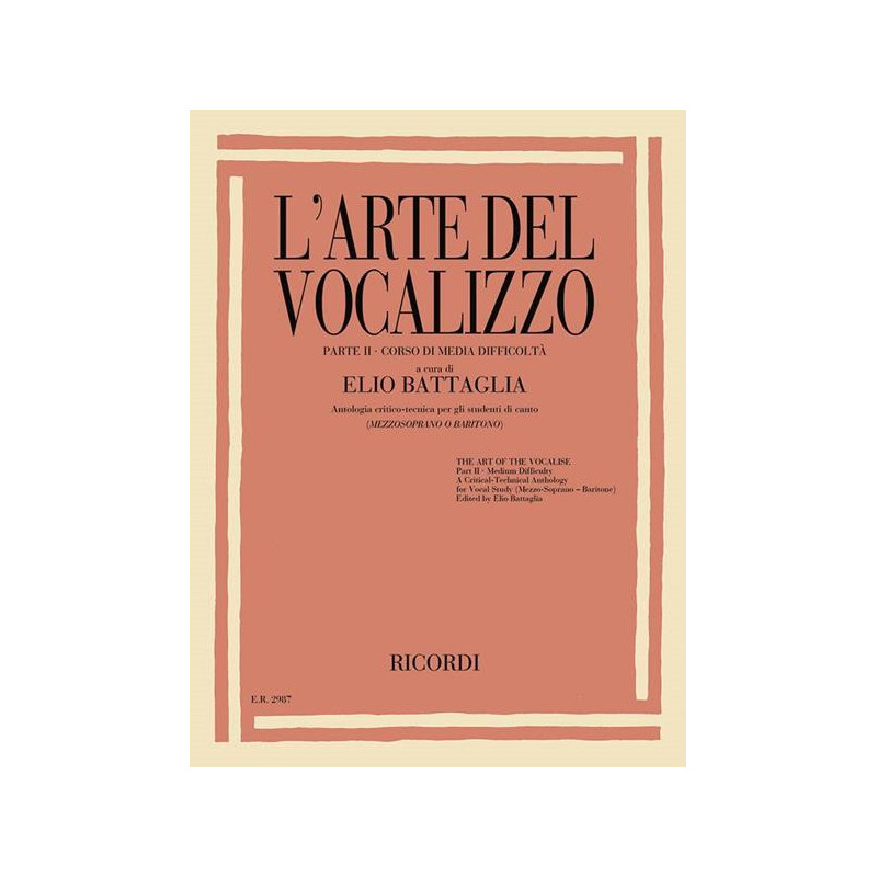 L'ARTE DEL VOCALIZZO - MEZZO SOPRANO/BARITONO PARTE 2