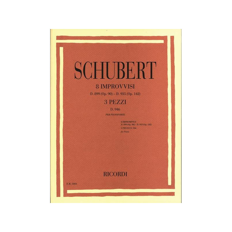 8 IMPROVVISI OPUS 90 - OPUS 142 - SCHUBERT - PIANOFORTE