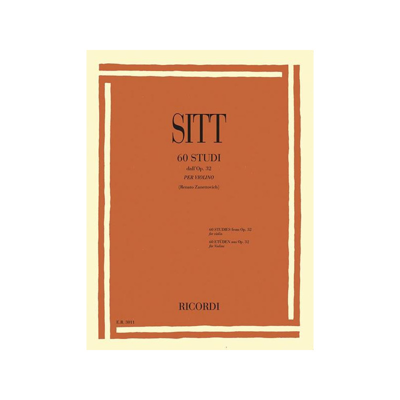 60 STUDI DALL'OP. 32 - HANS SITT - VIOLINO
