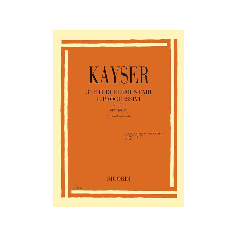 36 STUDI ELEMENTARI E PROGRESSIVI - KAYSER - VIOLINO