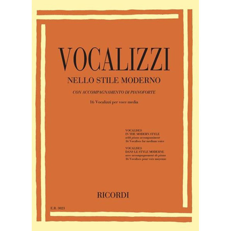 Vocalizzi nello stile moderno - 16 Vocalizzi Per Voce Media