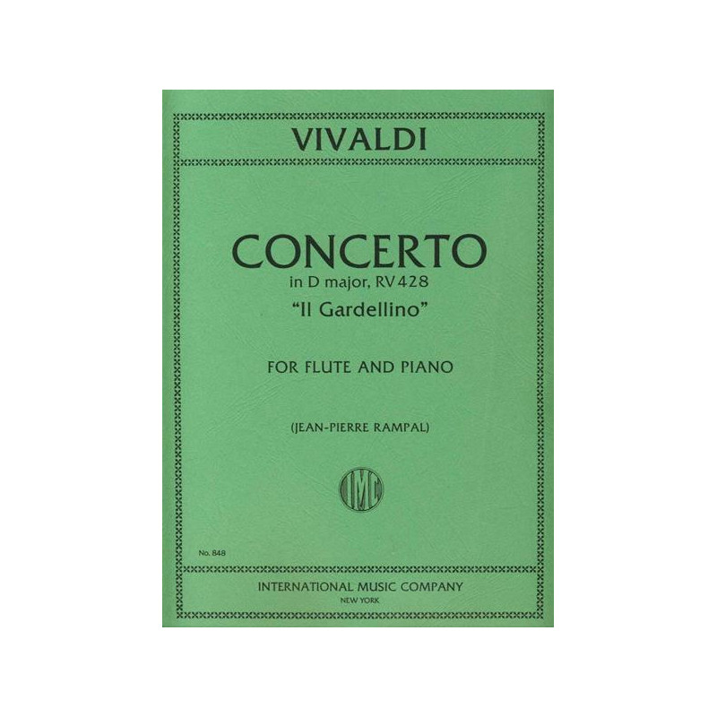 CONCERTO OP. 10 N. 3 (IL GARDELLINO)(F.VI, N. 14) - FLAUTO E PIANO