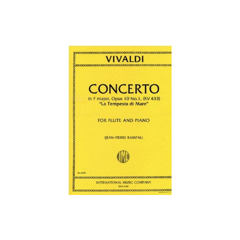 CONCERTO OP. 10 N. 1 (LA TEMPESTA DI MARE)(RAMPAL) - FLAUTO E PIANO