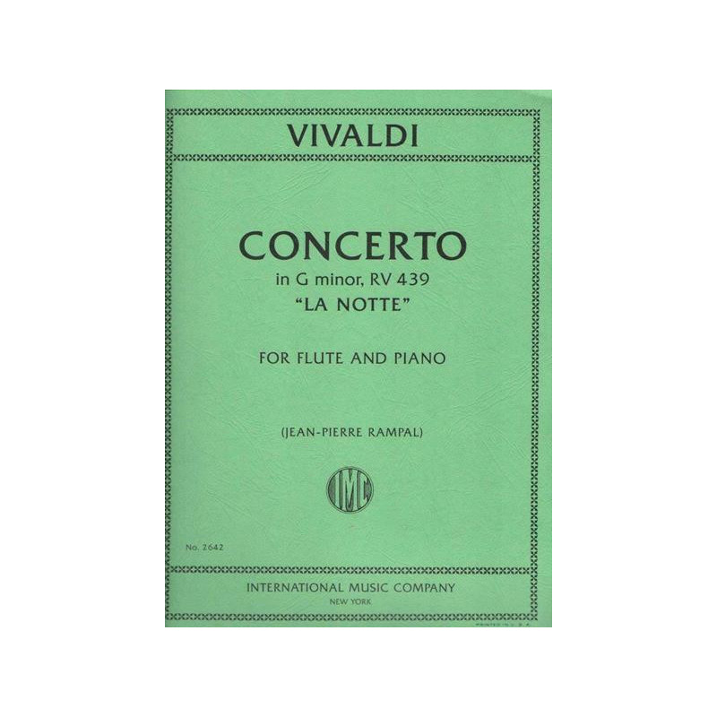 CONCERTO OP. 10 N. 2 (LA NOTTE) (RAMPAL) - FLAUTO E PIANO