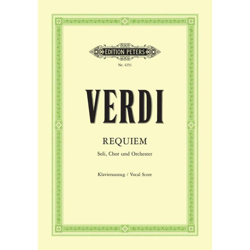 Requiem (Vocal Score) soli, chor & orchester - Giuseppe Verdi -  Edition Peters