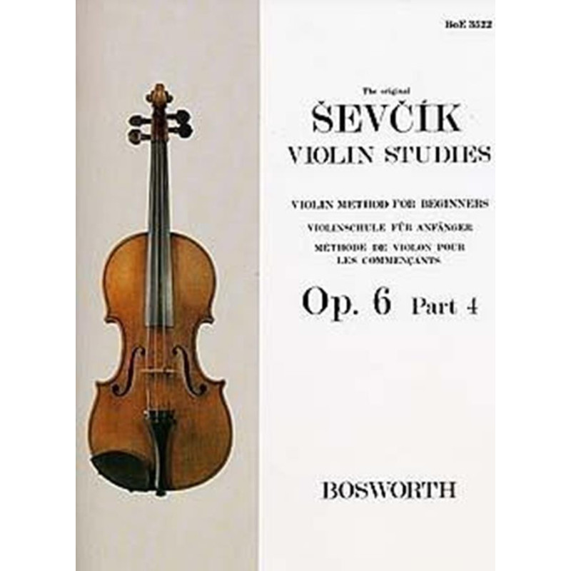 Violin Method For Beginners Op. 6 Part 4 - Otakar Sevcik - violino