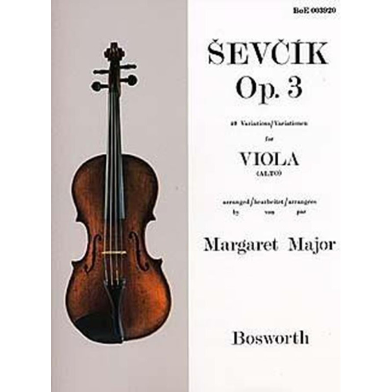 Sevcik Opus 3 - 40 Variations for Viola - Otakar Sevcik