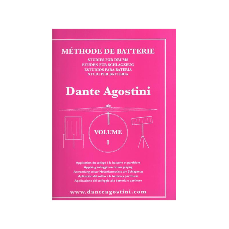 MÉTHODE DE BATTERIE - VOLUME 1 - DANTE AGOSTINI - METODO DI BATTERIA