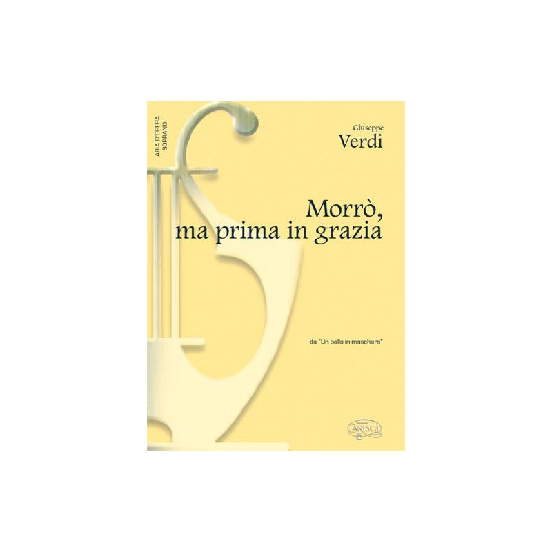 Morrò, ma prima in grazia - Giuseppe Verdi - canto e pianoforte
