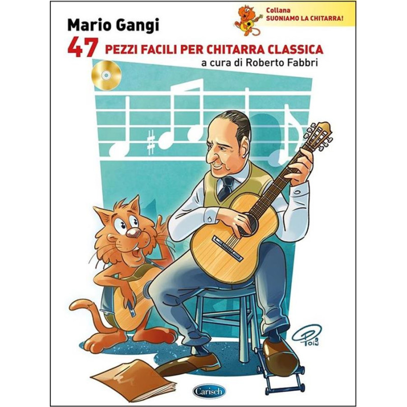 47 pezzi facili per chitarra classica + CD - M. Gangi - a cura di Roberto Fabbri